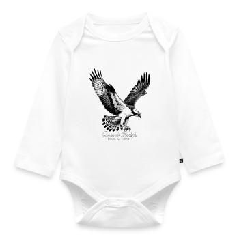Osprey Fisherman Heart of Breizh - Organic Longsleeve Baby Bodysuit - white - Front