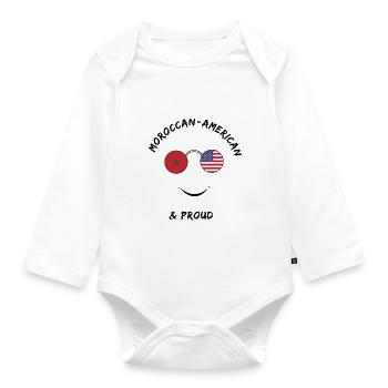 Moroccan American et fière - Body Bébé bio manches longues - blanc - Devant