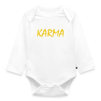 Karma - Organic Longsleeve Baby Bodysuit - white - Front