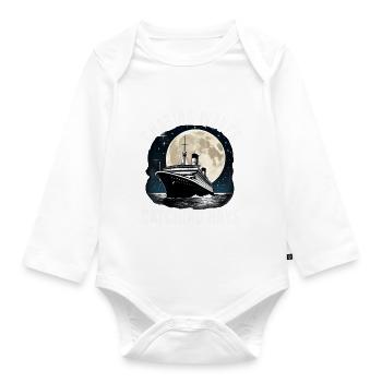 Chasing Waves Catching Rays Cruise Ship Vacation - Organic Longsleeve Baby Bodysuit - white - Front