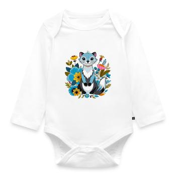 Je suis un petit furet - Body Bébé bio manches longues - blanc - Devant