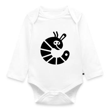 caterpillar - Organic Longsleeve Baby Bodysuit - white - Front
