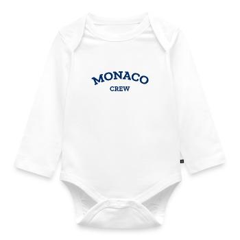 Monaco Crew - Monte Carlo - Mer Méditerranée - Body Bébé bio manches longues - blanc - Devant