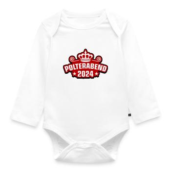 Polterabend 2024 - Baby Bio-Langarm-Body - Weiß - Vorne