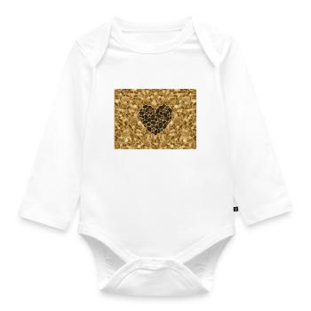 Heart of Stone - Organic Longsleeve Baby Bodysuit - white - Front