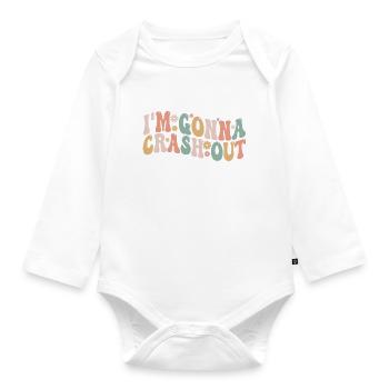 I'm going to crash out - Organic Longsleeve Baby Bodysuit - white - Front