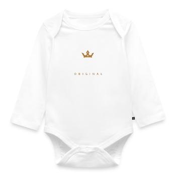Eagle Original Family Logo - Organic Longsleeve Baby Bodysuit - white - Front