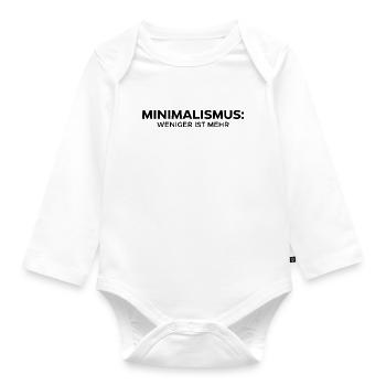 Minimalismus: Weniger ist mehr - Baby Bio-Langarm-Body - Weiß - Vorne