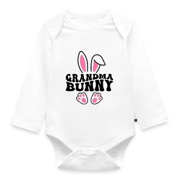 Grandma Bunny - Baby Bio-Langarm-Body - Weiß - Vorne