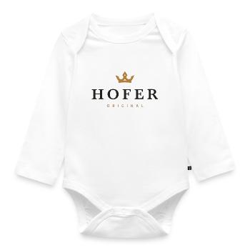 Hofer Original Familienlogo - Baby Bio-Langarm-Body - Weiß - Vorne