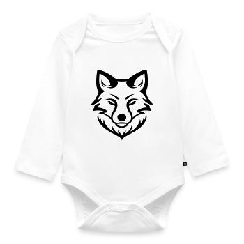 fox - Organic Longsleeve Baby Bodysuit - white - Front