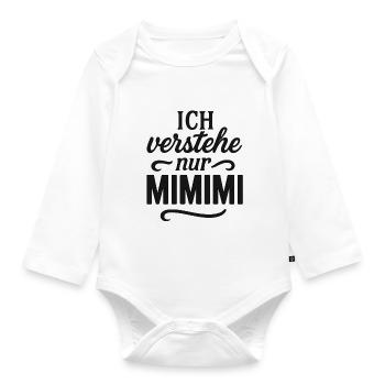 Mimimi dit bureau drôle - Body Bébé bio manches longues - blanc - Devant