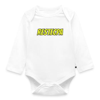 RESTECPA Street Slang Typography - Organic Longsleeve Baby Bodysuit - white - Front