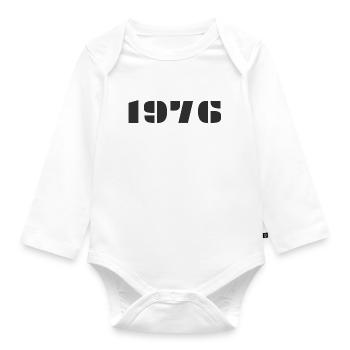 1976 - Organic Longsleeve Baby Bodysuit - white - Front