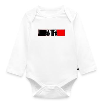 Autonomous Antifa - Organic Longsleeve Baby Bodysuit - white - Front