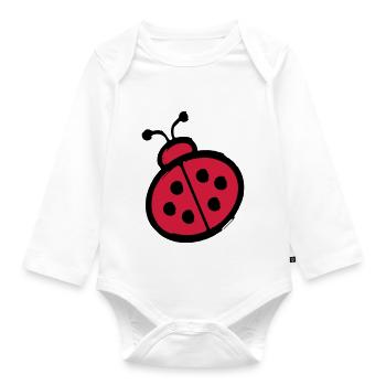 ladybug - Organic Longsleeve Baby Bodysuit - white - Front