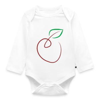 Apple - Organic Longsleeve Baby Bodysuit - white - Front