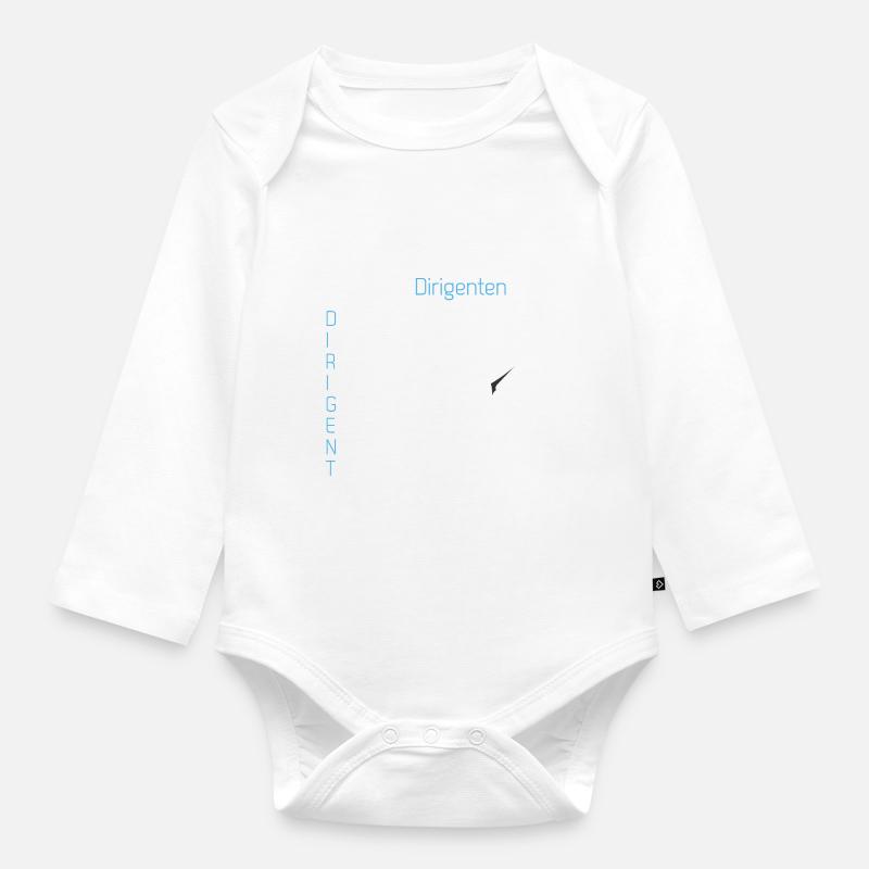Eigenschaften eines Dirigenten Chor Chorsingen - Baby Bio-Langarm-Body - Weiß