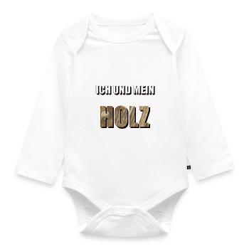 ICH UND MEIN HOLZ - Baby Bio-Langarm-Body - Weiß - Vorne