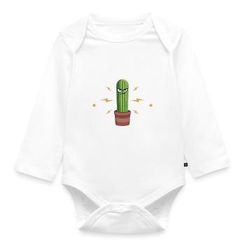 Un cactus est juste un cadeau de concombre vraiment agressif - Body Bébé bio manches longues - blanc - Devant