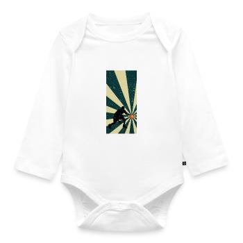 Basketball basketball team - Organic Longsleeve Baby Bodysuit - white - Front