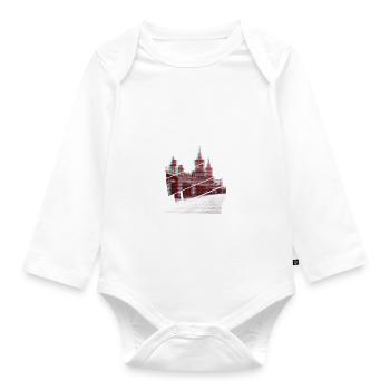 Berlin Oberbaumbrücke Glitch - Body Bébé bio manches longues - blanc - Devant