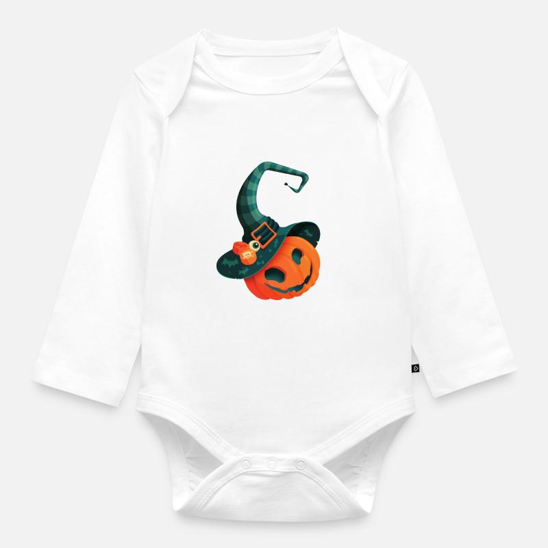 HALLOWEEN - Body Bébé bio manches longues - blanc