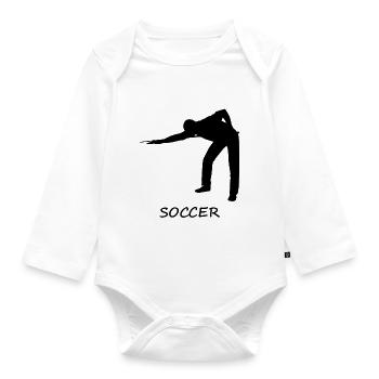 Wrong snooker soccer - Organic Longsleeve Baby Bodysuit - white - Front
