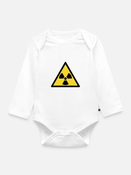 radioaktiv - Baby Bio-Langarm-Body - Weiß