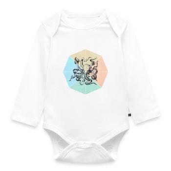 Tintenfisch - Baby Bio-Langarm-Body - Weiß - Vorne