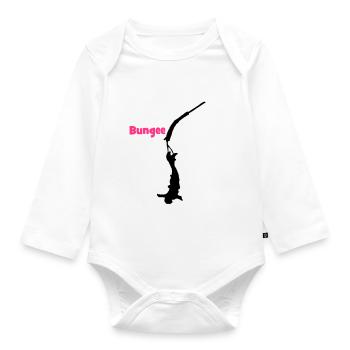 Bungee Fall - Organic Longsleeve Baby Bodysuit - white - Front