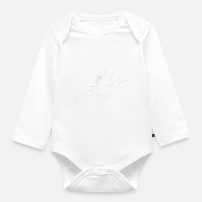 Sorcière sur le balai - Body Bébé bio manches longues - blanc
