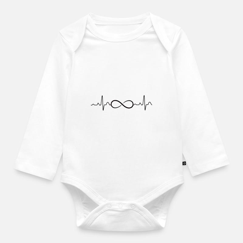 Rythme infini - Body Bébé bio manches longues - blanc