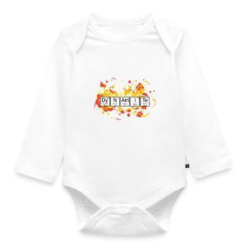 Gamer Nerd accro jeu niveau drôle dynamite - Body Bébé bio manches longues - blanc - Devant