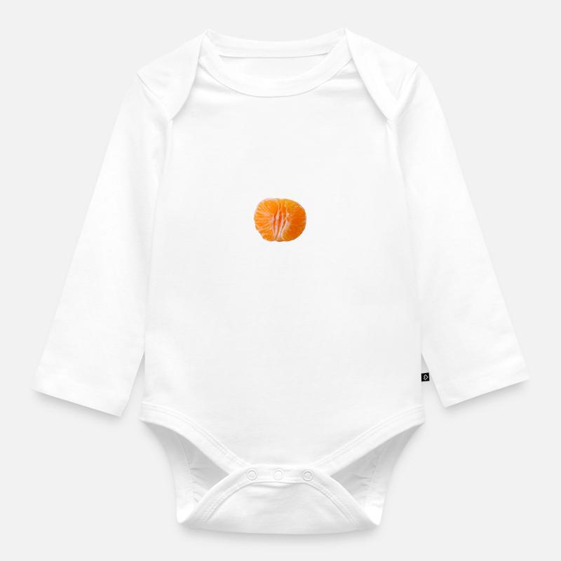 mandarin - Body Bébé bio manches longues - blanc