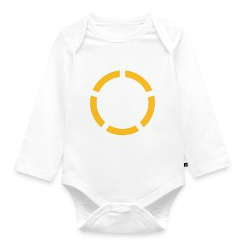 AVM STAR WHITE YELLOW 5 CUT v002 - Organic Longsleeve Baby Bodysuit - white - Front