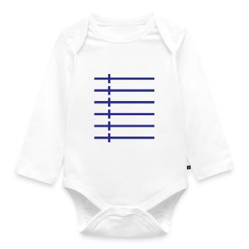 Finnland Finnische Flagge Weihnachten Geschenk - Baby Bio-Langarm-Body - Weiß - Vorne