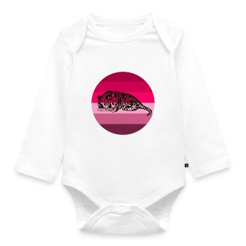 tiger - Organic Longsleeve Baby Bodysuit - white - Front