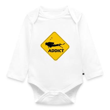 Idée cadeau de plongée en apnée - Body Bébé bio manches longues - blanc - Devant