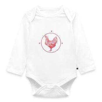 Poule, fermier - Body Bébé bio manches longues - blanc - Devant