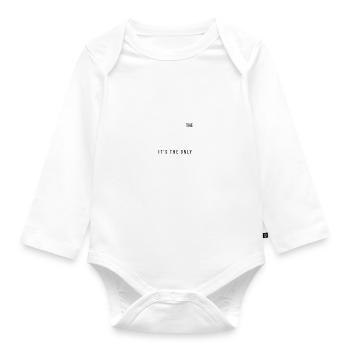 Chemise de chat • Chat ronronnant • Cadeau - Body Bébé bio manches longues - blanc - Devant