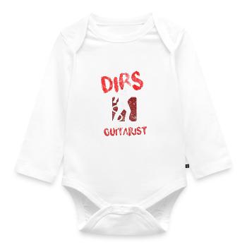 gitarre musiker - Baby Bio-Langarm-Body - Weiß - Vorne