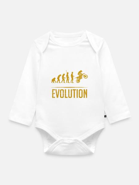 Motocross T-Shirt, Hoodie oder Pullover - Baby Bio-Langarm-Body - Weiß