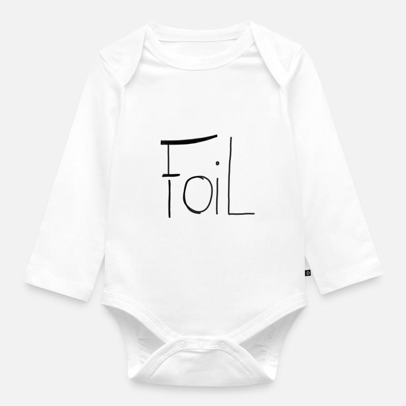 Foil Kiteboard - Body Bébé bio manches longues - blanc