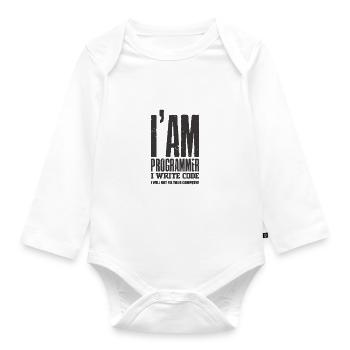 Programmierer - Baby Bio-Langarm-Body - Weiß - Vorne