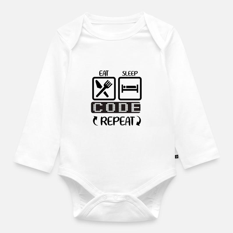 Programmierer - Baby Bio-Langarm-Body - Weiß