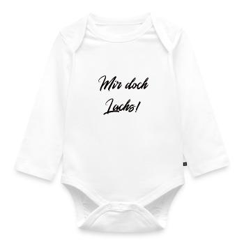 mir lachs - Baby Bio-Langarm-Body - Weiß - Vorne