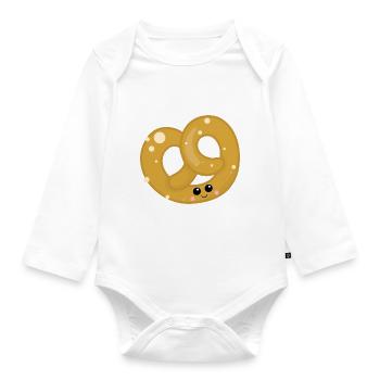 pretzel - Organic Longsleeve Baby Bodysuit - white - Front