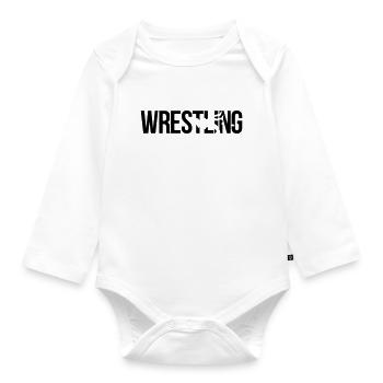 Wrestling - Baby Bio-Langarm-Body - Weiß - Vorne