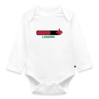 Loading - Body Bébé bio manches longues - blanc - Devant